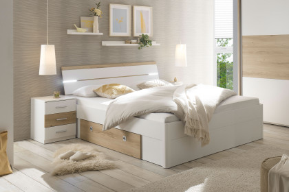 Kiara von POL Power - Bett mit Bettkästen, Beleuchtung & Nachtkonsolen