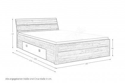 Kiara von POL Power - Bett mit Bettkästen, Beleuchtung & Nachtkonsolen