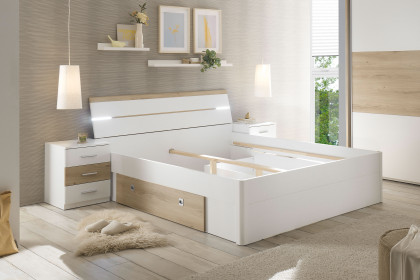 Kiara von POL Power - Bett mit Bettkästen, Beleuchtung & Nachtkonsolen