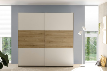 Kiara von POL Power - Schwebetürenschrank ca. 215 cm breit weiß - Eiche