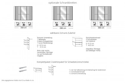 MR Isabelle von Musterring - Schwebetürenschrank champagner - Eiche