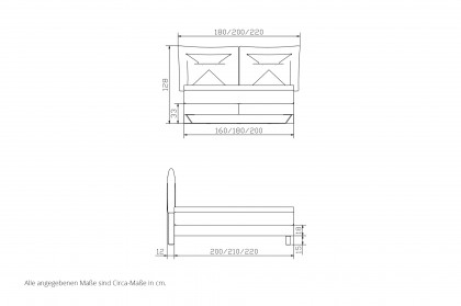 Comfort von Hasena - Boxspringbett Lucy slate