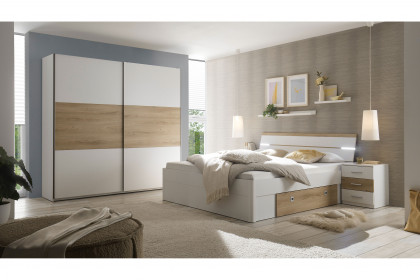 Kiara von POL Power - Schlafzimmer: Schweber, Bett mit Beleuchtung & Nakos