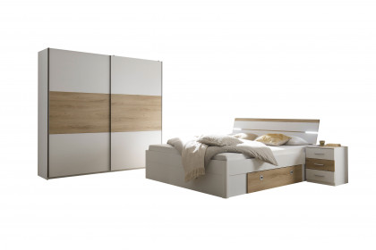 Kiara von POL Power - Schlafzimmer: Schweber, Bett mit Beleuchtung & Nakos