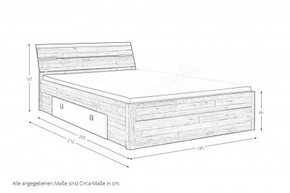 Kiara von POL Power - Schlafzimmer: Schweber, Bett mit Beleuchtung & Nakos