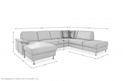 PN-EM15047 von Polinova - Wohnlandschaft Variante rechts granit