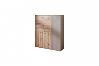 Grado-living von IDEAL Möbel - Highboard in Eiche Artisan und Basalt