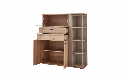 Grado-living von IDEAL Möbel - Highboard in Eiche Artisan und Basalt