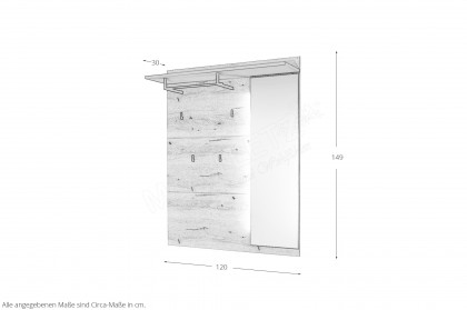 Fargo von Innostyle - Paneel mit Beleuchtung in Evoke Eiche