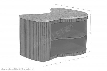 Rondura von SIT Möbel - Lowboard Mangoholz, massiv