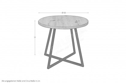 CT-rund von Mäusbacher - Couchtisch UG-D in Grau/ Schwarz