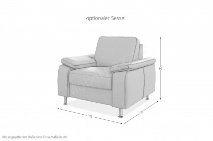 PN-EM15047 von Polinova - Wohnlandschaft Variante links granit