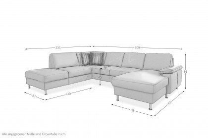 PN-EM15047 von Polinova - Wohnlandschaft Variante links granit