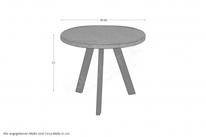CT-rund von Mäusbacher - Couchtisch UG-A in Weiß/ Schwarz
