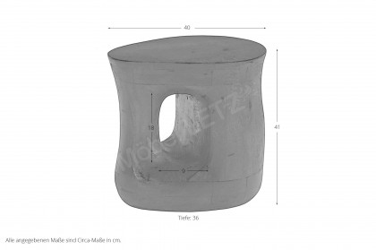 Rondura von SIT Möbel - Couchtisch aus massivem Mangoholz