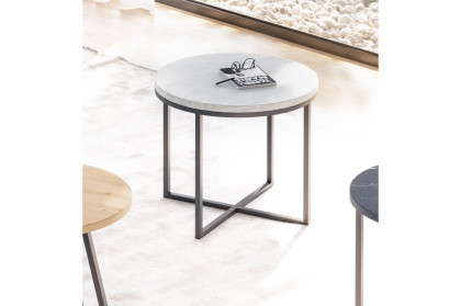 CT-rund von Mäusbacher - Couchtisch UG-C in Weiß/ Schwarz