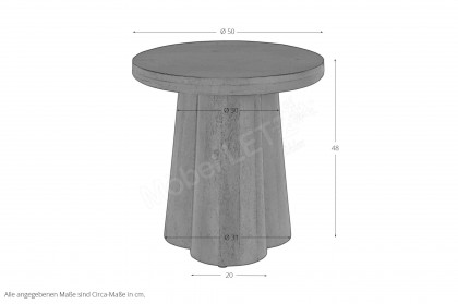 Rondura von SIT Möbel - Couchtisch massiv, Mango