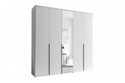 Kevo von POL Power - Kleiderschrank weiß ca. 225 cm breit mit Spiegel