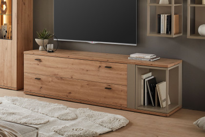 Grado-living von IDEAL Möbel - Lowboard in Eiche Artisan mit Drehregal