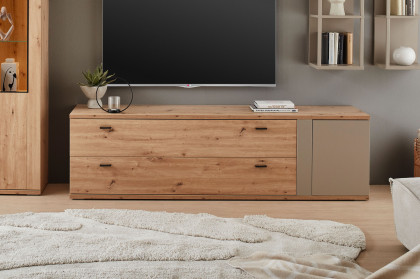 Grado-living von IDEAL Möbel - Lowboard in Eiche Artisan mit Drehregal