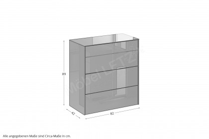 Colors von Mäusbacher - Kommode Glas anthrazit