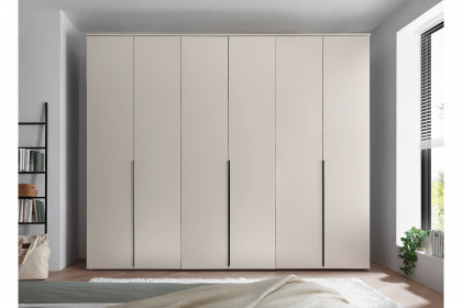 Kevo von POL Power - breiter Kleiderschrank mit geringer Tiefe kaschmir-beige