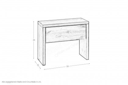 BE-0880 von GK Möbelvertrieb - Nachttschrank mit 1 Schubkasten Kiefer geölt