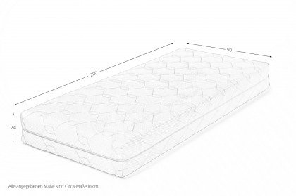 Ersa von Ahorn - Wendematratze 90 x 200 cm in H2/H3