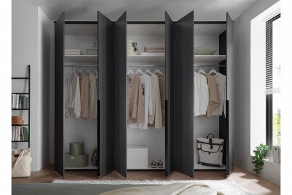 Kevo von POL Power - 6-türiger Schrank mit geringer Tiefe graphit