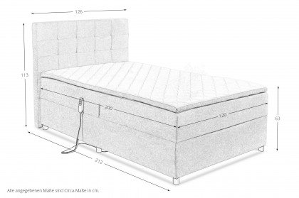 Westwood-Dream 2 von ED-Lifestyle - Boxbett 120 ivory