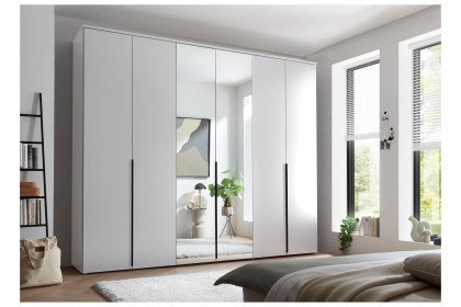 Kevo von POL Power - Schlafzimmerschrank weiß mit Kurztiefe & Spiegel