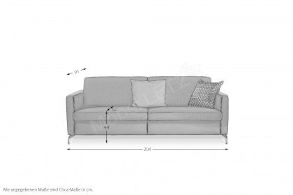 MR 2875 von Musterring - Ledersofa nachtschwarz