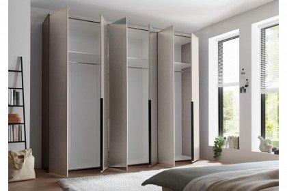 Kevo von POL Power - Schrank 6-türig mit ca. 52 cm Tiefe kaschmir - Spiegel