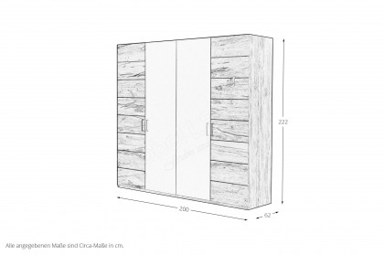 Como von Schösswender - Drehtürenschrank Kupfereiche bronze - schwarz