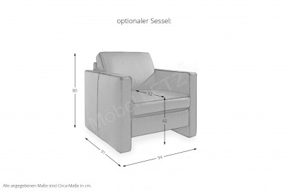 MR 2875 von Musterring - Leder-Duo black-pearl