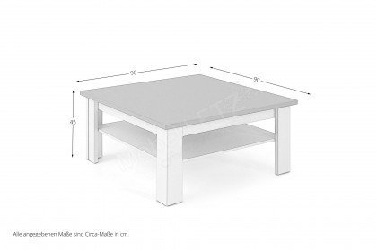 XC1.090B von Stralsunder - Couchtisch in Weiß/ Grau