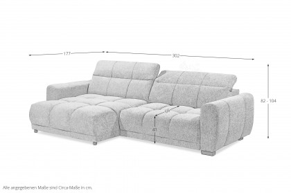 Hunter von ED-Lifestyle - Ecksofa links stone
