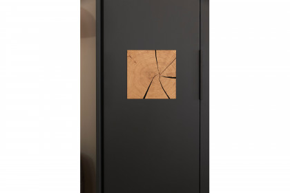 Multiline von SCHÖNER WOHNEN - Schrank basalt mit Balkeneiche-Quadrateinsätzen