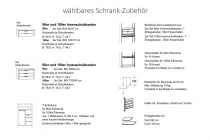 Multiline von SCHÖNER WOHNEN - Schrank basalt mit Balkeneiche-Quadrateinsätzen