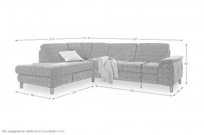 MR 365 von Musterring - Polsterecke Variante links green
