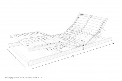 Duostar Motor von Ahorn - Lattenrost mit motorischer Kopf- und Fußteilverstellung