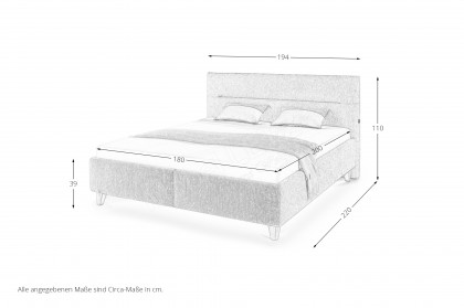 Bari von Musterring - Polsterbett KT 25010 natur