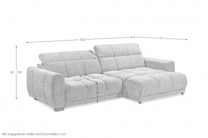 Hunter von ED-Lifestyle - Ecksofa rechts stone