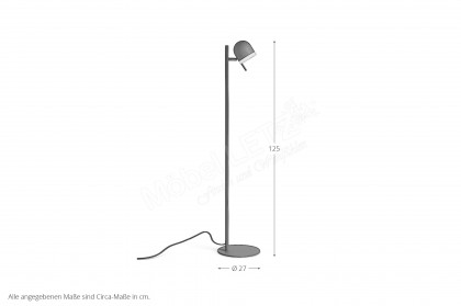 Pom von Pode - Stehlampe aus Stahl, pulverbeschichtet in Biscotti