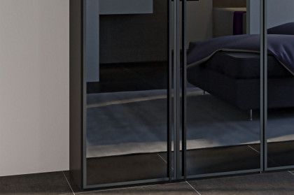 Longline von JUTZLER - 6-türiger Schrank mit Rahmentüren Spiegel dunkel