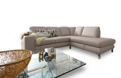 MR 365 von Musterring - Ledersofa Variante rechts light-grey