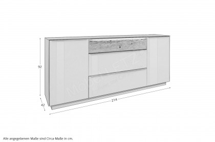 Nova von Mäusbacher - Sideboard SB-23 Glas anthrazit