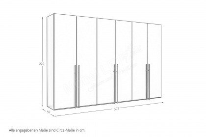 Longline von JUTZLER - großer Kleiderschrank mit Glasfront schwarz - trüffel