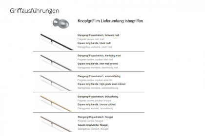 Longline von JUTZLER - 6-türiger Schrank kaschmir mit Spiegel & Edelstahlgriffen
