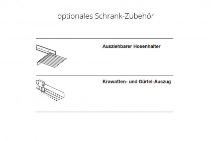 Monaco 1000 von Wiemann - Drehtürenschrank grau ca. 225 cm breit